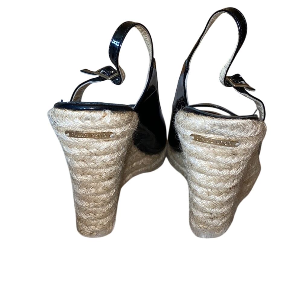 Jimmy Choo Patent Leather Espadrille Wedges 41 - Picture 8 of 13